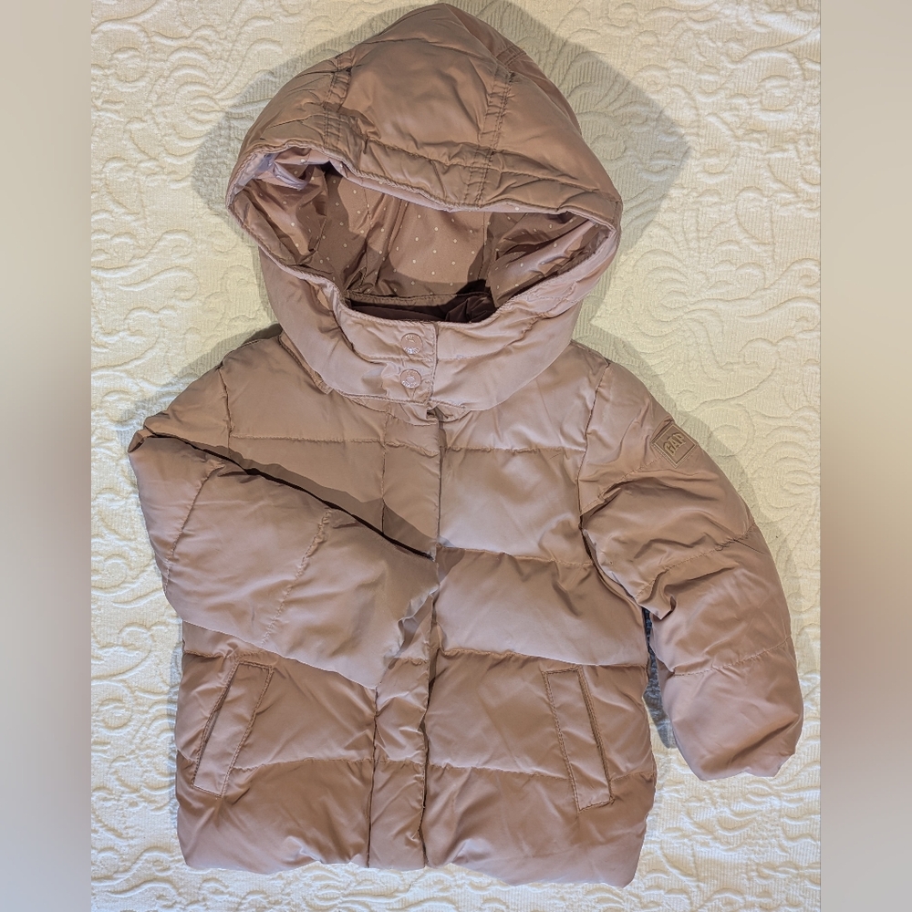 Toddler Girls Dusty Rose Down Coat